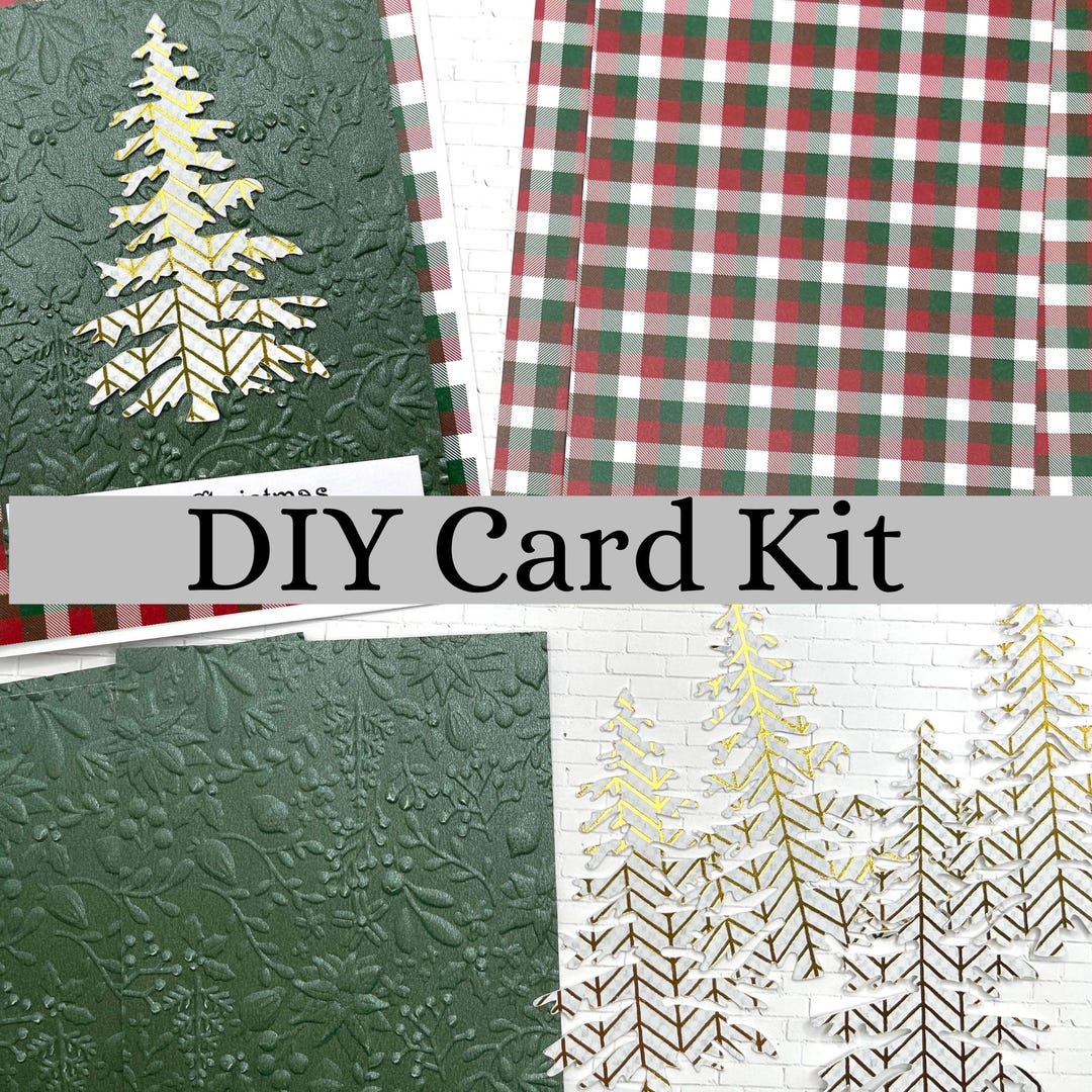 DIY Christmas Card Kit 4 Cards Make Your Own Holiday Greeting Cards ...