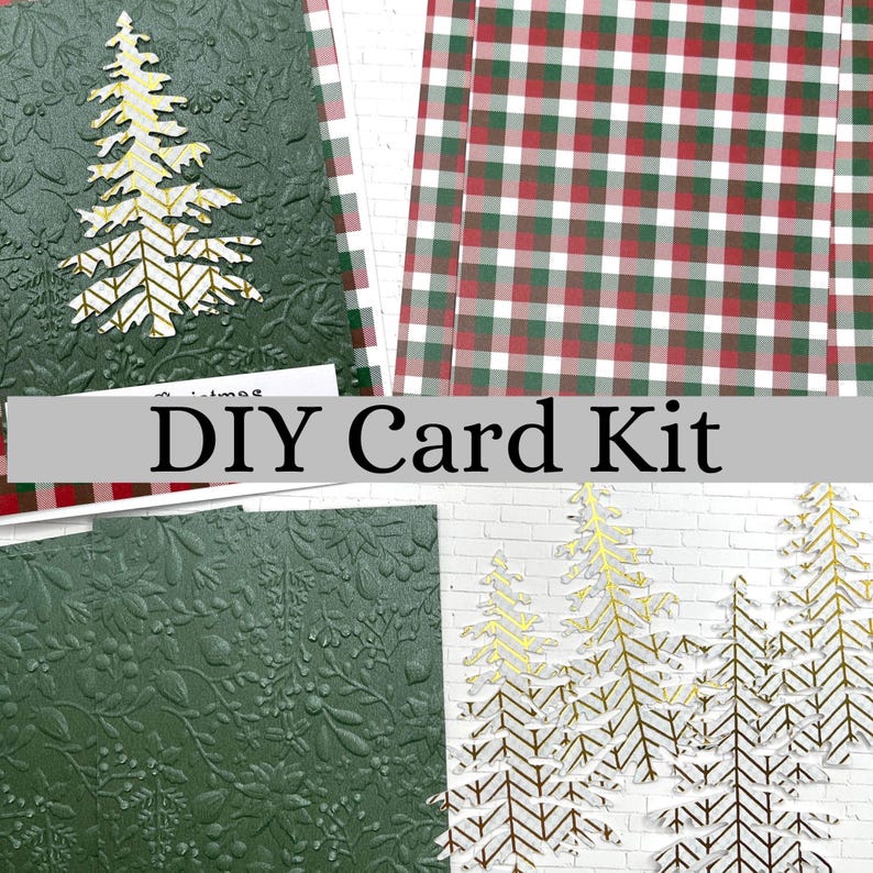 DIY Christmas Card Kit 4 Cards Make Your Own Holiday Greeting Cards ...