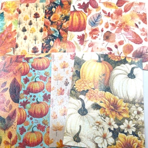 Holographic Autumn Art Background Sheets 4 Pieces Cardstock 4x5.25&quot; Assorted