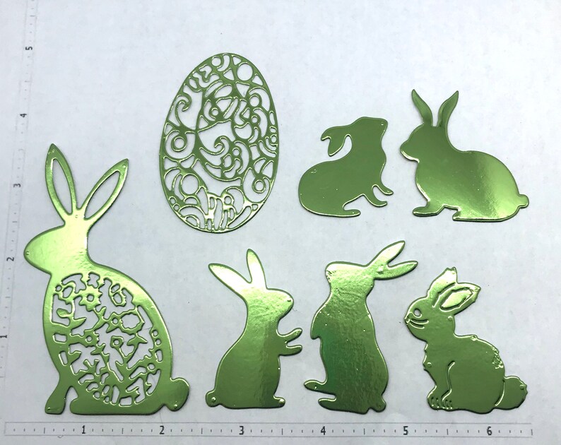 Die Cuts Easter Egg Bunny Rabbit 21 Pieces you Choose Color Etsy