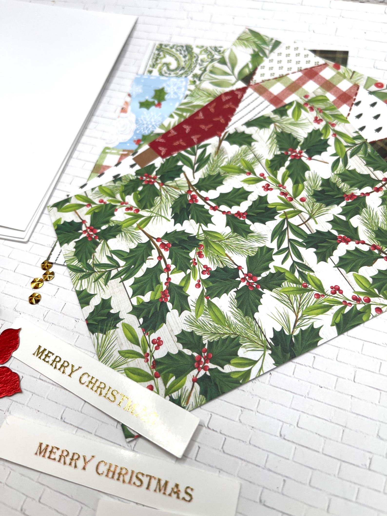 DIY Christmas Card Kit 4 Cards Make Your Own Holiday Greeting Cards ...