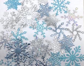 Card craft embellishment scrapbooking table confetti 200 paper snowflake shapes Card craft embellishment scrapbooking table confetti 200 paper snowflake shapes
