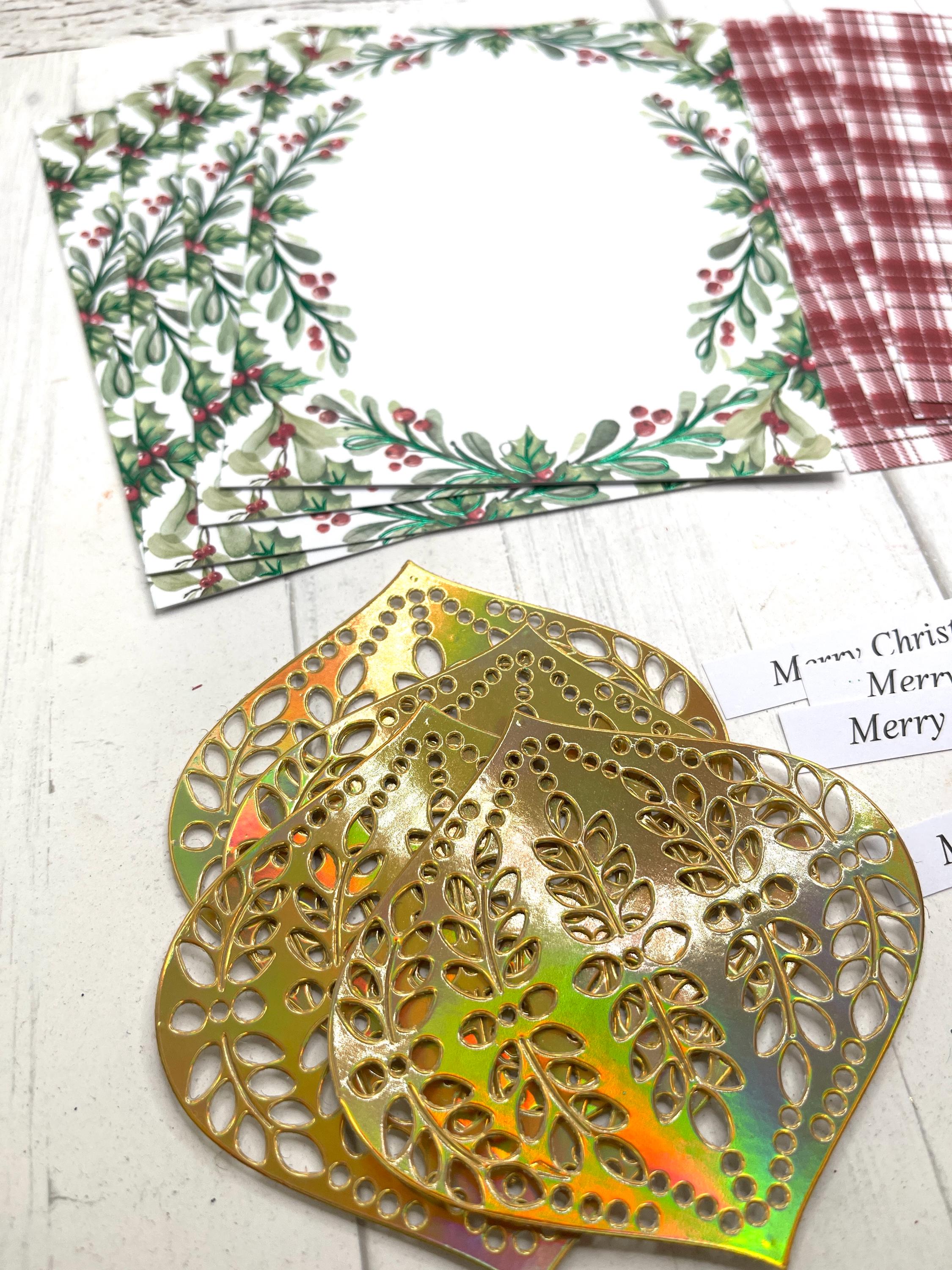 DIY Christmas Card Kit 4 Cards Make Your Own Holiday Greeting Cards ...