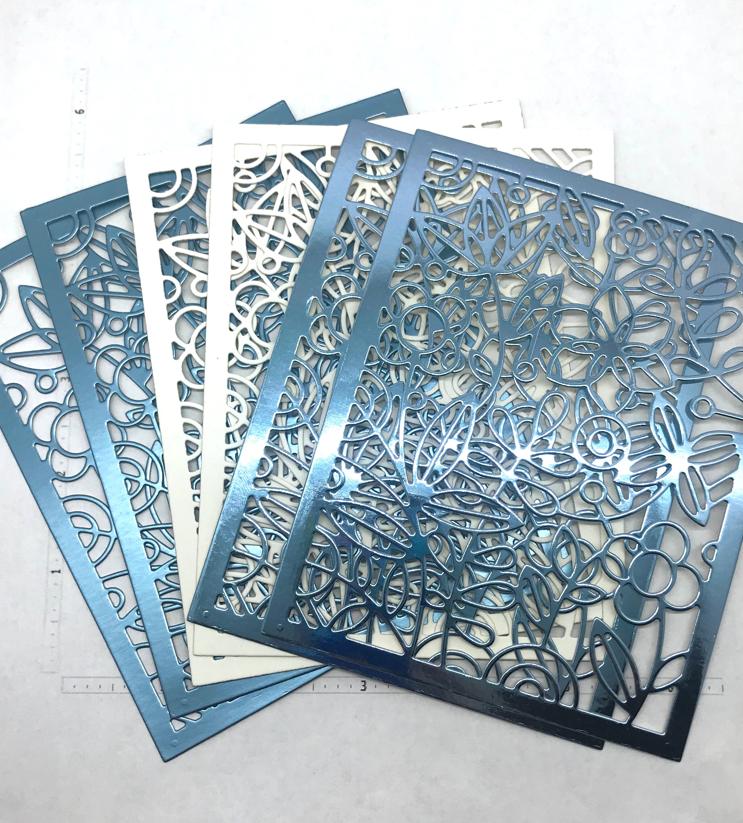 Die Cuts Flower Background 6 Pieces Foil Specialty Basic Cardstock ...