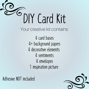 DIY Christmas Card Kit 4 Cards Make Your Own Holiday Greeting Cards ...