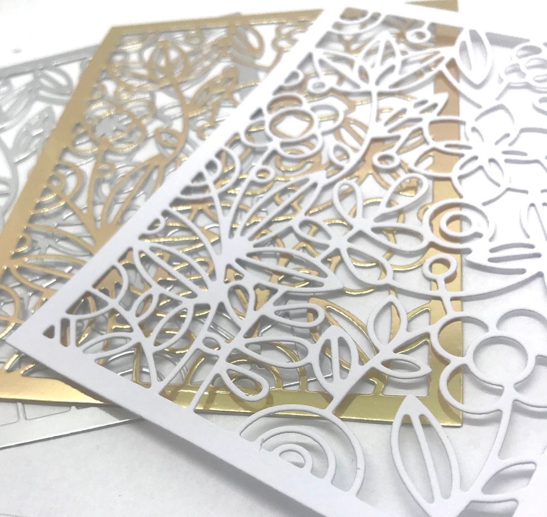 Die Cuts Flower Background 6 Pieces Foil Specialty Basic Cardstock ...