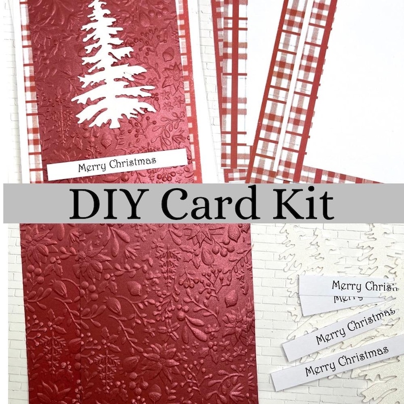 DIY Christmas Card Kit 4 Cards Make Your Own Holiday Greeting Cards ...