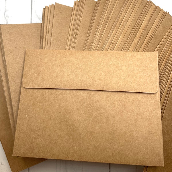 Envelopes A2 Kraft 4 3/8 x 5 3/4 inches Envelopes for Card Making Kraft Greeting Card Supplies Bulk Card Envelopes Card Making Supplies