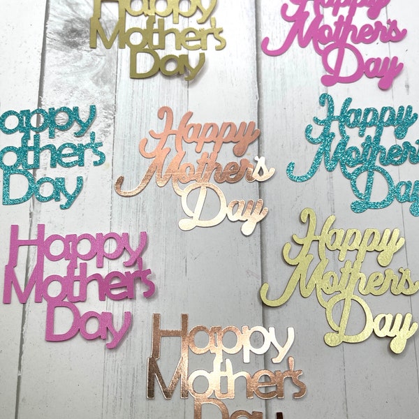 Die Cuts HAPPY MOTHERS DAY 8 Pieces Mirror Cardstock Mother's Day Card Sentiments Mother's Day Words for Cards Mom Card Sayings Card Mothers