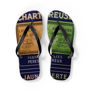 Chartreuse Liqueur Flip Flops