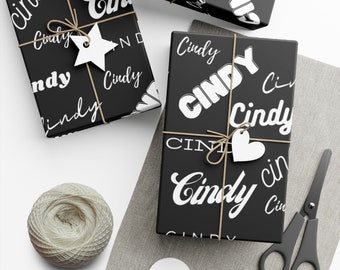 customized gift paper Wrapping Paper for Retirement Custom Gift Wrap for Birthday Gift for Him Personalized Over the Hill Gifts Halloween Black Wrapping Paper