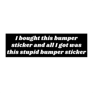 Stupid Bumper Sticker Funny, Weird Car Sticker Decals for Window, Funny Gifts for Friends, Novelty Bumper Sticker Gen Z