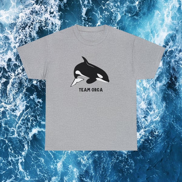 Tee-shirt équipe Orca Whale, T-shirt drôle de baleine, tee-shirt graphique Team Orca Whale, cadeau d'épaulard pour les amis, maudit Tee Shirt Meme