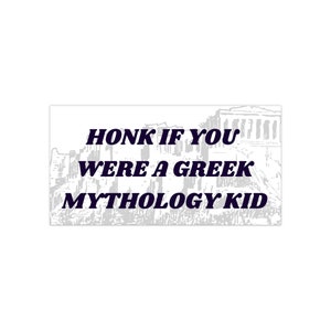 Greek Mythology Kid Bumper Sticker Gen Z, Funny Bumper Stickers for New Driver, Weird Car Decals, Cute Car Accessories, Valentines Day