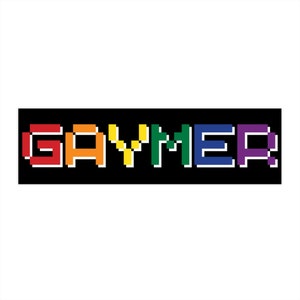 Gaymer Bumper Sticker LGBTQ, Gay Gamer Pride Bumper Sticker, LGBTQ Gamer Sticker, Pan-Sexual Car Decal, Bi-Pride