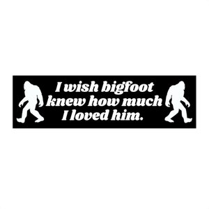 Bigfoot Bumper Sticker Funny, y2k Stickers for Car, Funny Gifts for Friends, Cursed Bumper Stickers Gen Z, I brake for bigfoot