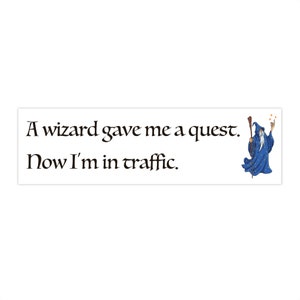 Wizard Bumper Sticker Funny, Cute Car Sticker Decals, Cursed Bumper Stickers for Car, Weird Gifts for Friends