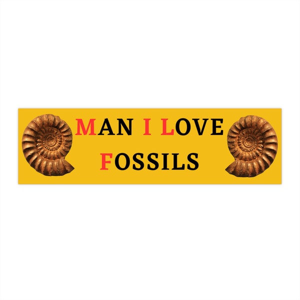 Fossils MILF Bumper Sticker, I Brake for Rocks Sticker, Gemstone Stickers, Funny Geology Gifts for Friends