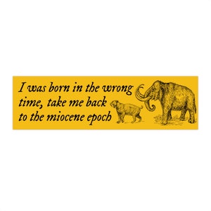 Miocene Bumper Sticker Funny, Weird Car Sticker Decals for Window, Funny Gifts for Friends, Novelty Bumper Sticker Gen Z