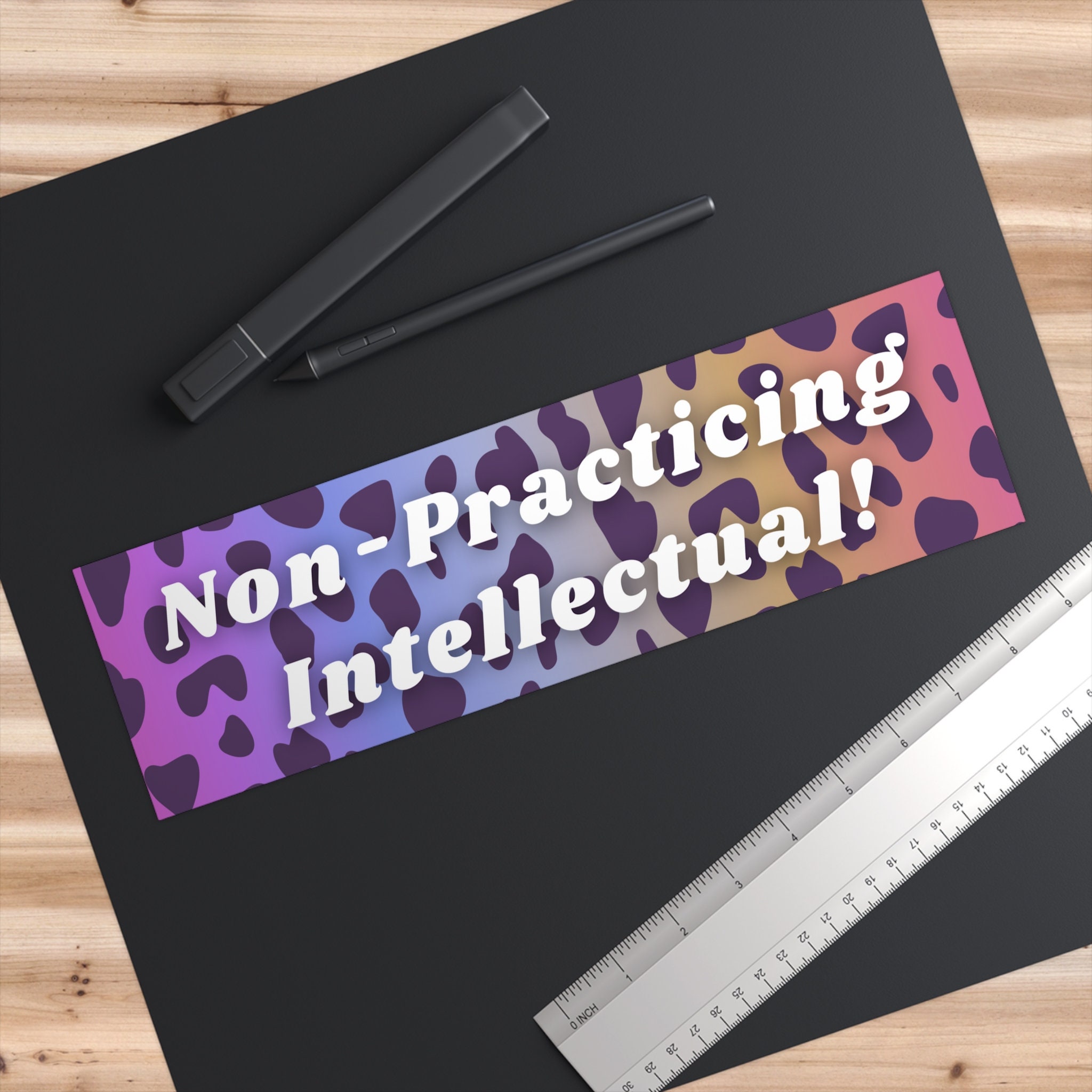 Intellectual Non Practicing Non-practicing Intellectual Bumper Sticker, Funny Car Sticker, Gen Z ...