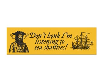 Sea Shanty Car Magnet - Cursed Car Magnet, Funny Car Magnet, Magnetic Bumper Sticker, Unique Vehicle Decor, Car Accessories