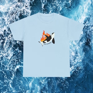 See You in Hell Orca Whale Tee, Funny Whale T-Shirt, Team Orca Whale Graphic Tee, Killer Whale Gift for Friends, Cursed Tee Shirt Meme