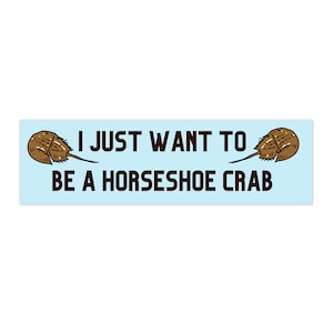 Horseshoe Crabs Bumper Sticker Funny, Marine Biologist Sticker, Ocean Stickers for Car, Cute Bumper Stickers