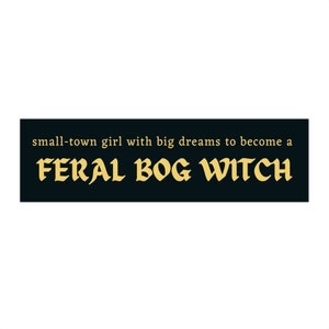 Feral Bog Witch Sticker for Car, Cursed Bumper Stickers Funny, Feral Girly Stickers Gen Z, Fantasy Car Decal