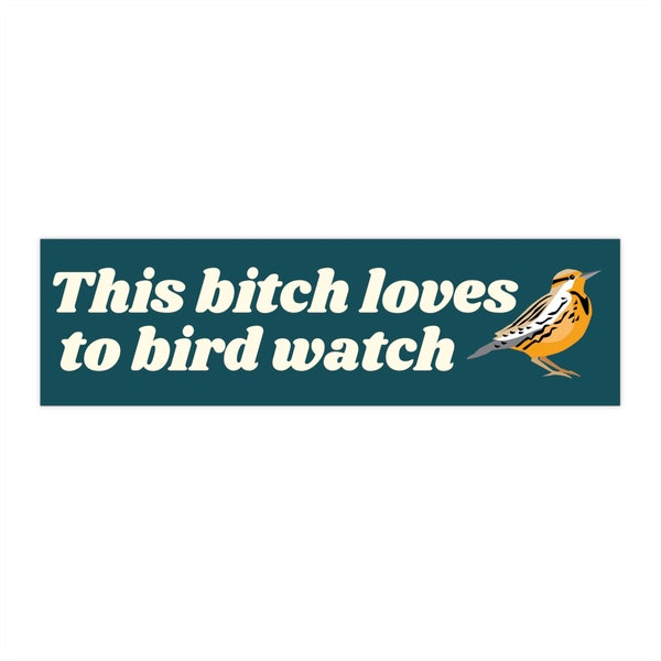 Bird Watcher Bumper Sticker, Funny Bumper Stickers Birds, Gifts for Bird Watching, Outdoorsy Car Stickers