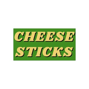 Cheese Sticks Bumper Sticker Gen Z, Funny Car Decal, Weird Bumper Stickers for New Driver, Funny Gifts for Friends