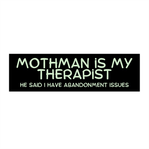 Funny Mothman Bumper Sticker, I Brake for Cryptids Bumper Sticker Funny, Mothman Stickers