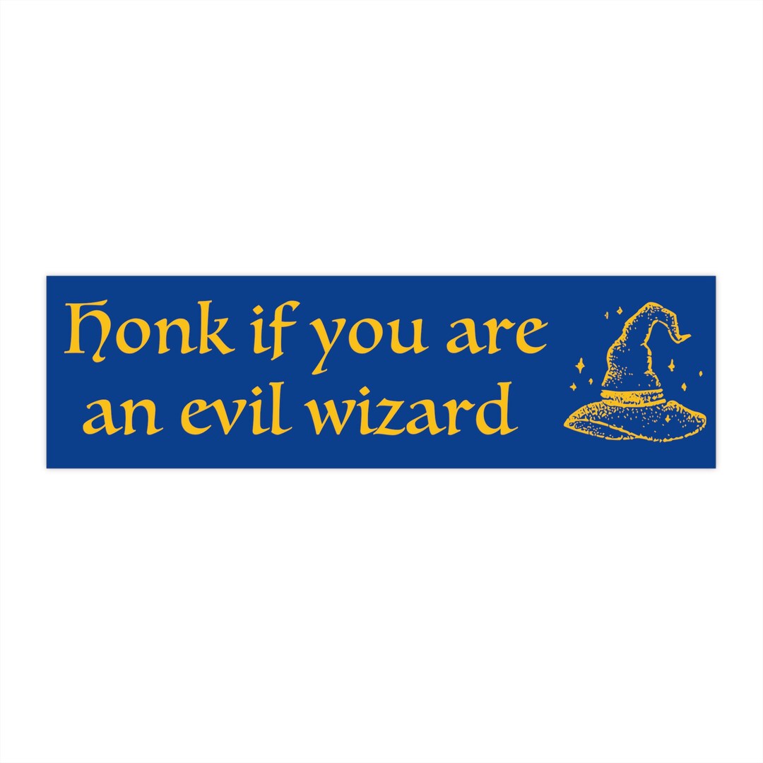 Evil Wizard Bumper Sticker, Funny Car Decal, Waterproof Vinyl - Etsy