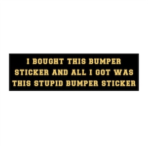 Funny Bumper Sticker, Novelty Car Window Decal, Gen Z Humor