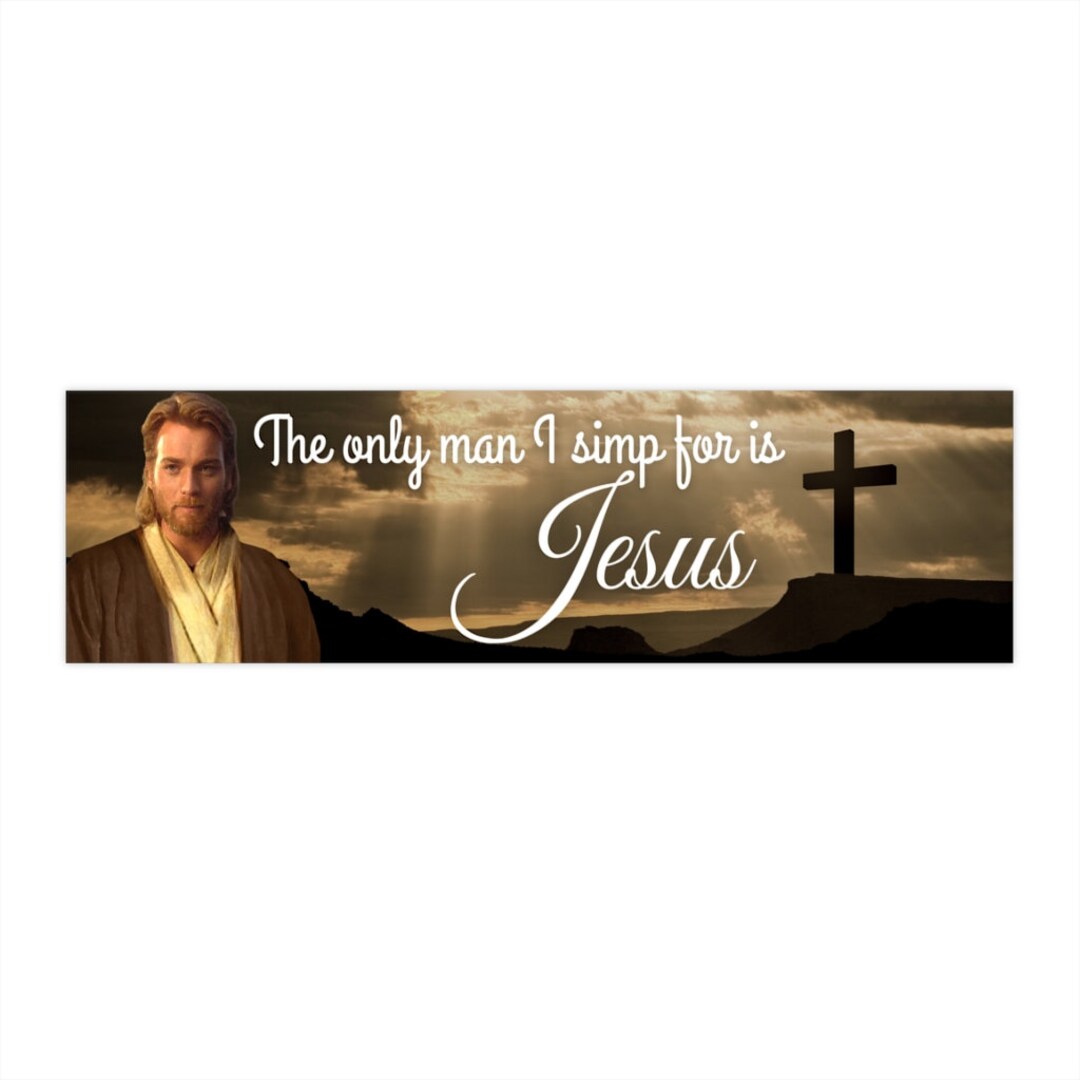 Buy Obi Wan Kenobi Bumper Stickers Simp for Jesus Sticker Star Online in  India - Etsy