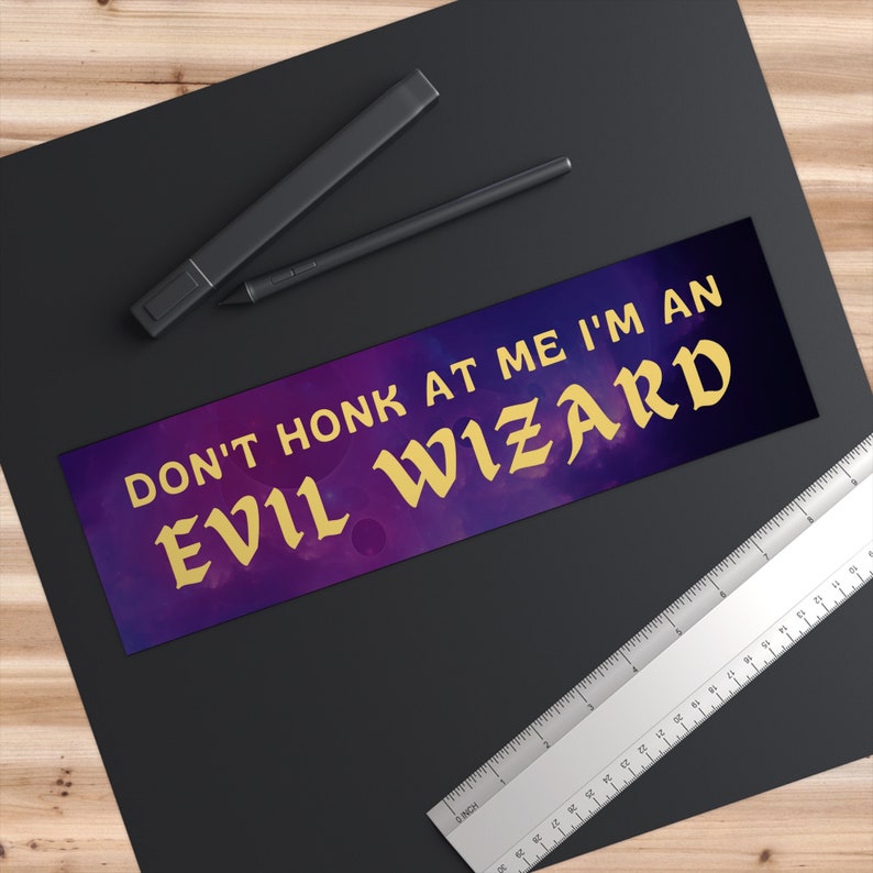 Evil Wizard Bumper Sticker, Funny Car Decal, TTRPG Gift - Etsy