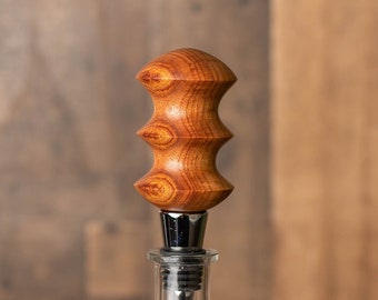 Handmade Wine Bottle Stopper - Canarywood