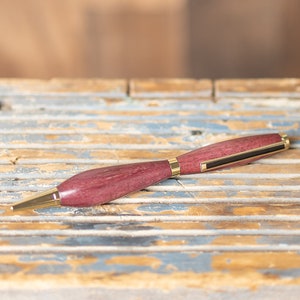 Handmade Slimline Ballpoint Pen, Purpleheart