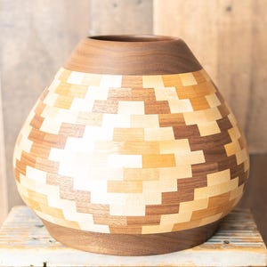 Handmade Segmented Bowl - Walnut, Cherry, Maple