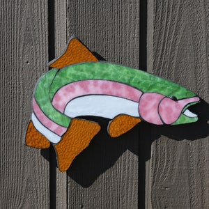 Mosaic Salmon Yard Art
