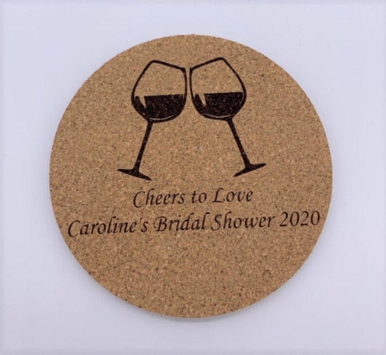 Monogrammed Cork Coaster Round Coaster Personalized Coaster Etsy