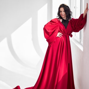 Red Wedding Cloak Chic Bridal Cape and Halloween Costume image 4
