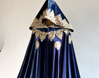 Сape halloween Velvet Cloak Hooded cloak Halloween clothes Long cape Wizard's Cloak Long velvet cloak Vampire cloak