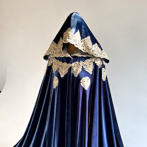 Сape halloween Velvet Cloak Hooded cloak Halloween clothes Long cape Wizard&#39;s Cloak Long velvet cloak Vampire cloak