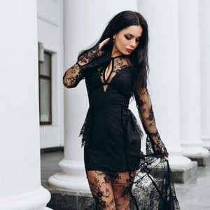 Black evening gown Ball gown Gothic dress Evening Dress Designer Dress Long Dress Cocktail Dress