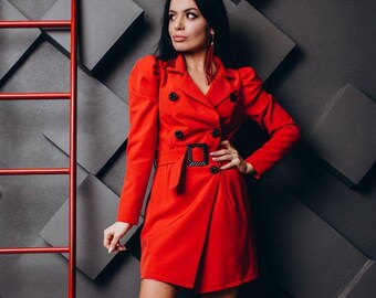 ladies short red jackets