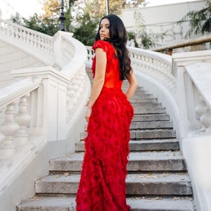 Evening Red Dress Etsy