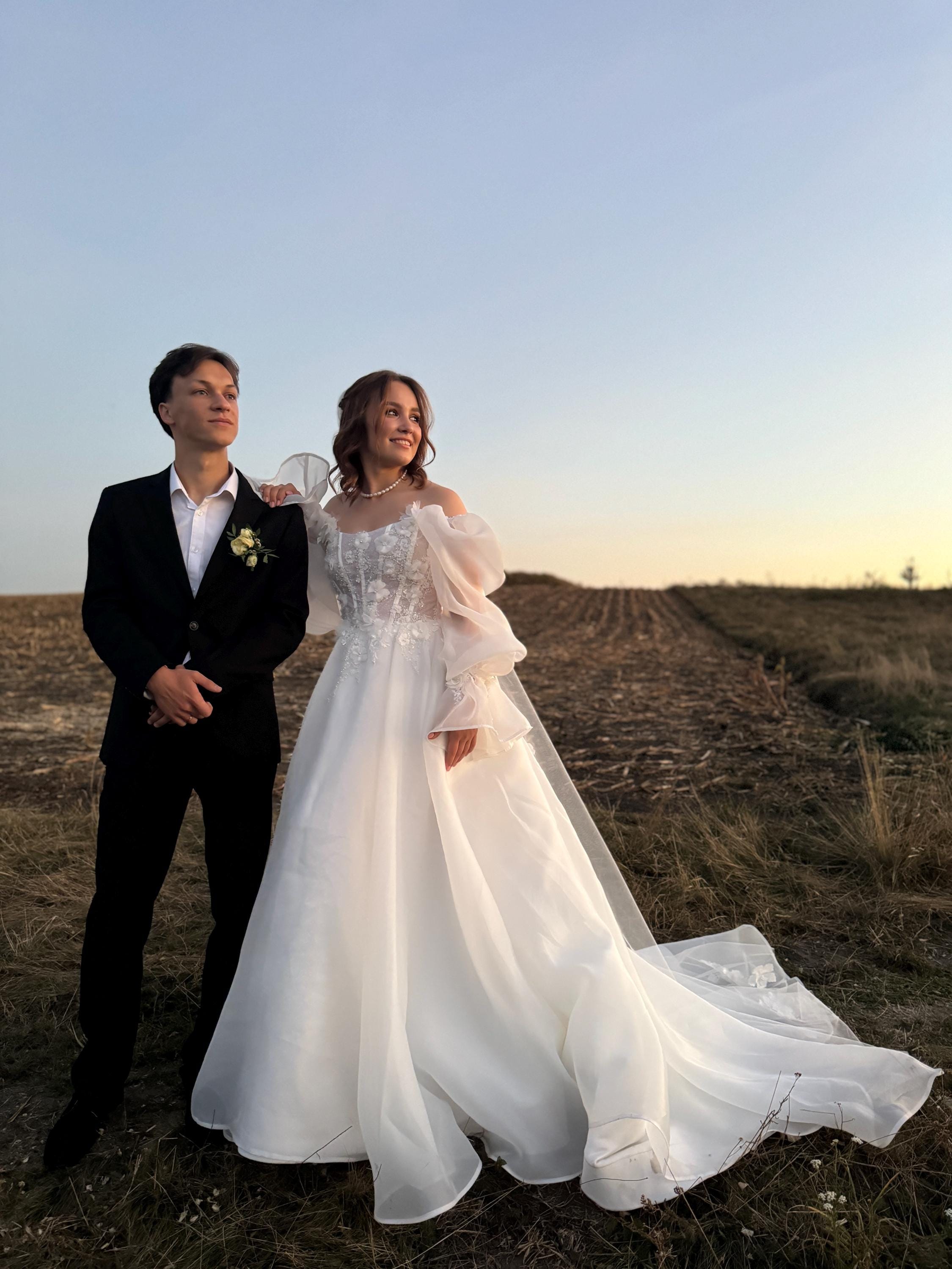 long sleeve fairytale wedding dress Fairytale Ethereal Dream Elegant Modern Long Sleeve Wedding Dress with Stars Boom Blush
