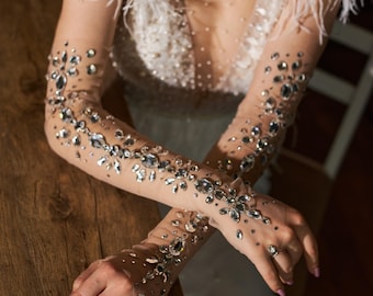 Bridal gloves Fingerless gloves women Handmade gloves Wedding gloves long gloves Elbow gloves White gloves lace gloves