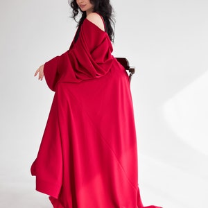 Red Wedding Cloak Chic Bridal Cape and Halloween Costume image 9