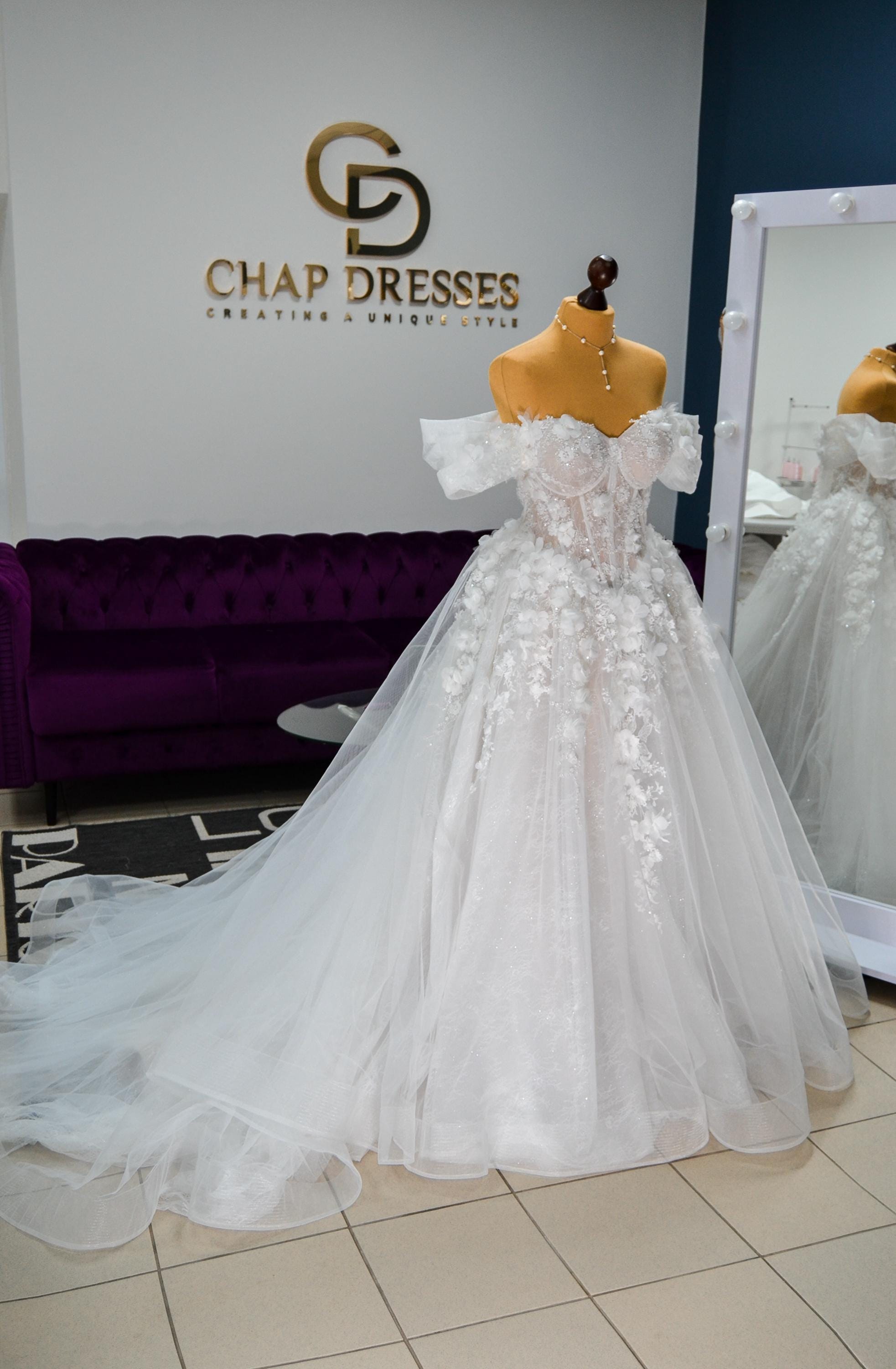 Custom Lace Corset Wedding Dress | Fairy Princess Dress With Floral ...
